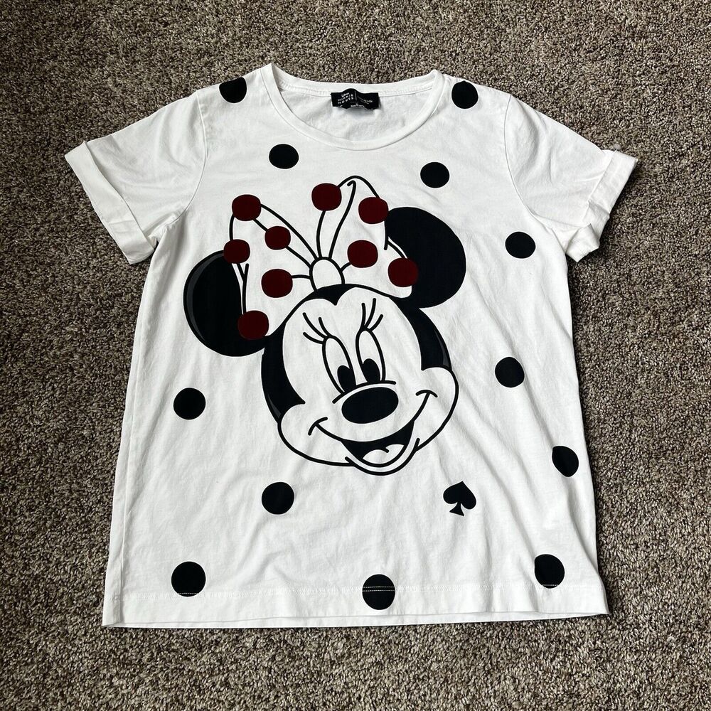 Kate Spade New York X Minnie Mouse Tee Shirt Pima Cotton Womens Medium